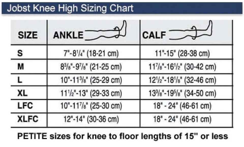 JOBST Opaco Puntera Abierta Hasta la Rodilla 20-30mmHg (Negro Clásico) Grande Foto 2 de 2