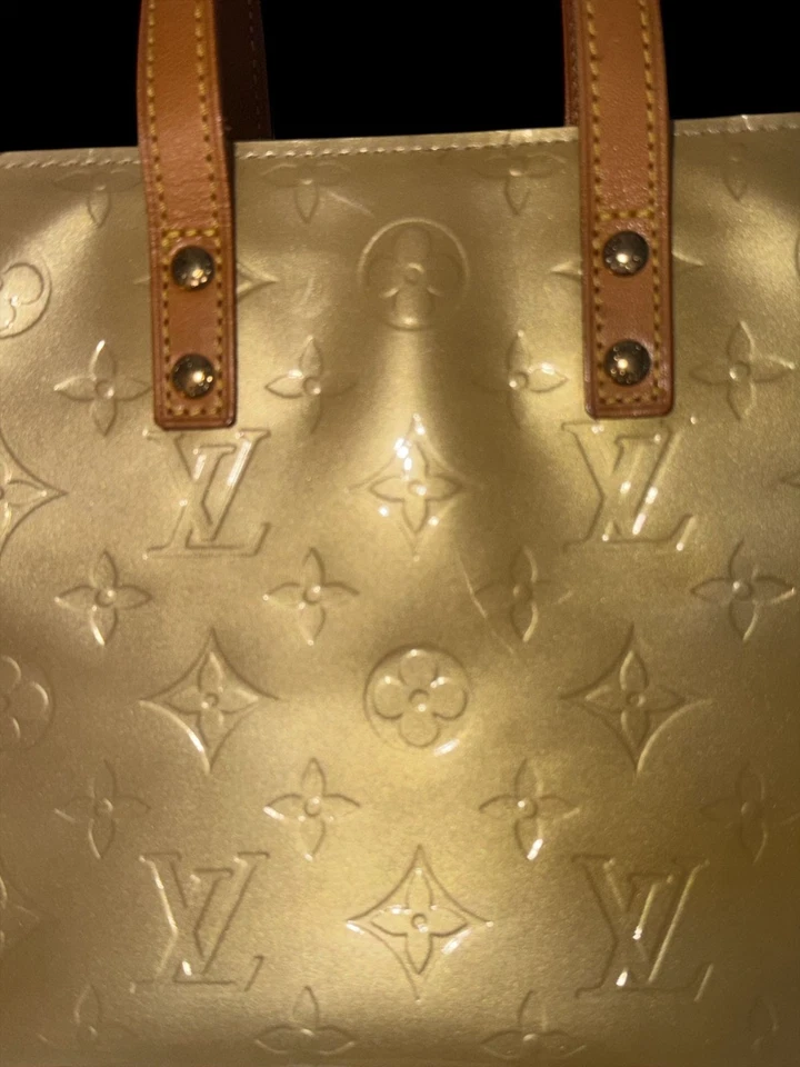 Bolso de mano de colección Louis Vuitton con monograma Vernis Reade PM MI0082 Noisette LV Y2K Foto 4 de 4