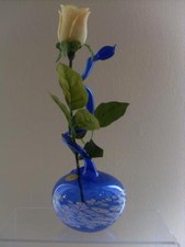 Rosenvase Lauscha Glas Kunsthandwerk Blumen Tischdeko Geschenke Glasbläserei