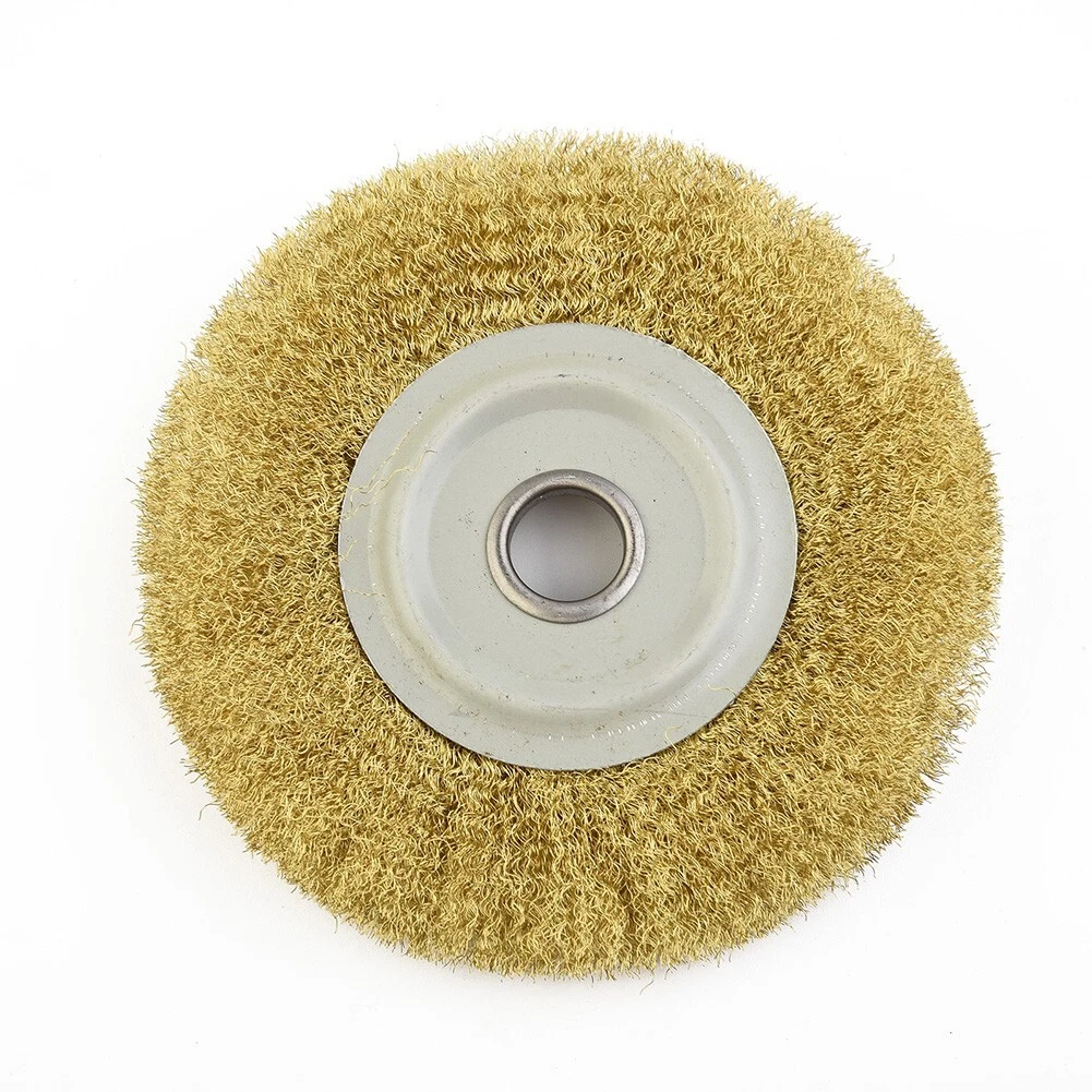 5 Inch Pure Copper Wire Wheel Brass Brush For Bench Grinder Metal Polishing