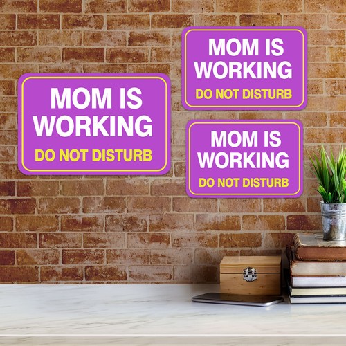 Classic Framed Plus Mom Is Working Do Not Disturb Door or Wall Sign - Bild 3 von 36