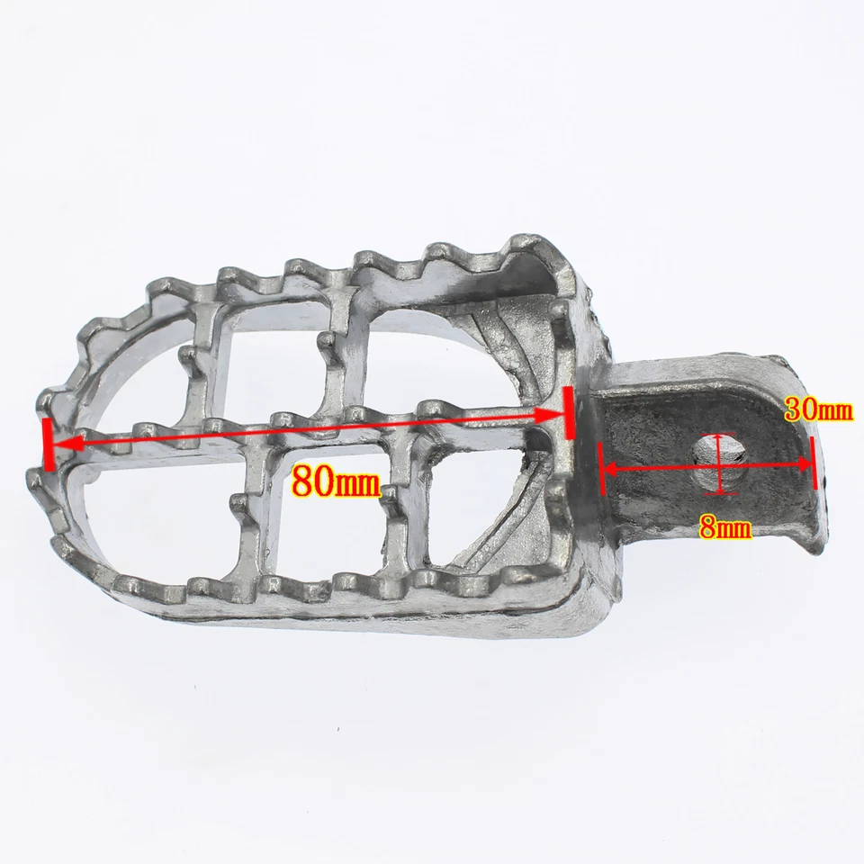 Foot Pegs Fit Yamaha YZ125 YZ250 YZ490 YZ80 Silver 50cc 70cc 90cc 110cc 125cc - Image 3 of 4