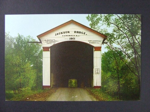 Rockville Indiana IN Jackson überdachte Brücke Sugar Creek Türkei gelaufen Postkarte 1962