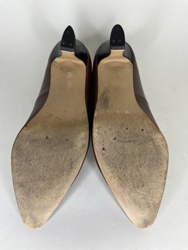 Gloria Vanderbilt Pump Shoes Heels Women Size 8M Brown Leather Slip Ons - Picture 19 of 20