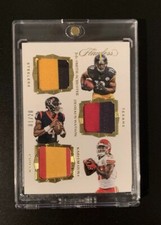 2017 Flawless Triple Patches Deshaun Watson JuJu Smith-Schuster Kareem Hunt 