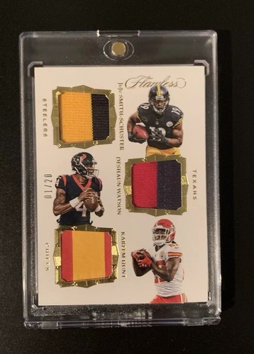 Patch triple impeccabili 2017 Deshaun Watson JuJu Smith-Schuster Kareem Hunt  - Foto 1 di 2