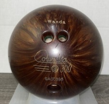 Vintage Columbia 300 Bowling Ball 11 Brown Gold Swirl