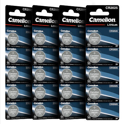 5 x Camelion CR2025 Knopfzellen Uhrenbatterien Knopf Zellen DL2025 MHD 12-2026 5 x Camelion CR2025 Knopfzellen Uhrenbatterien Knopf Zellen DL2025 MHD 12-2026