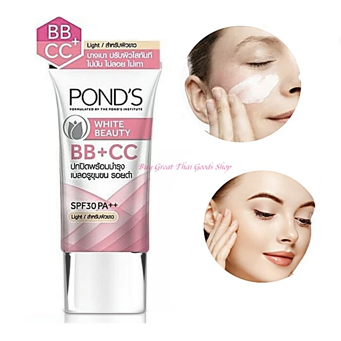 12x5g Pond's White Beauty BB CC Cream SPF 30 PA Light Bright Wrinkle Spots Cover - Image 4 of 4