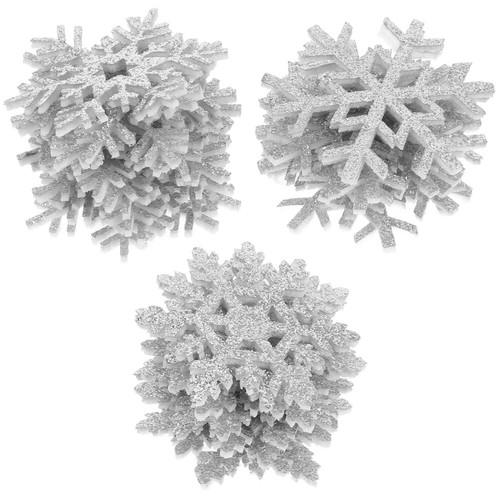 30Pcs Patches Snowflake Appliques DIY Clothing Appliques Sewing Accessories New - Picture 6 of 12