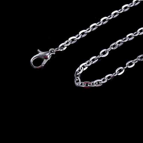 ❤ 10 x BRIGHT Silver Plated Flat Cable NECKLACES Chain 18" Wholesale UK ❤ - Picture 1 of 1