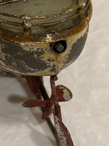 Antique Carette Four Stack Ocean Liner Large Tin Wind-up Toy Ship ai-15 - Picture 5 of 7