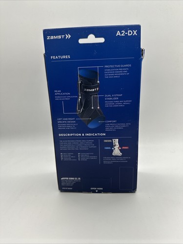 Soporte estabilizador de tobillo fuerte Zamst A2-DX con soporte de tres vías pie izquierdo mediano - Imagen 3 de 8