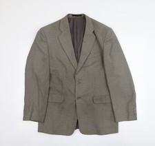 Zantos Herren Anzugjacke gr&uuml;n Hahnentritt Polyestermischung Gr&ouml;&szlig;e 38 Reg