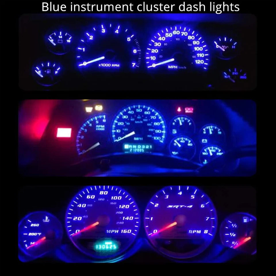 Gauge Cluster LED Dash Blue Bulbs For Ford 1987-1991 Bronco F150 F250 F350 Truck - Image 4 of 4