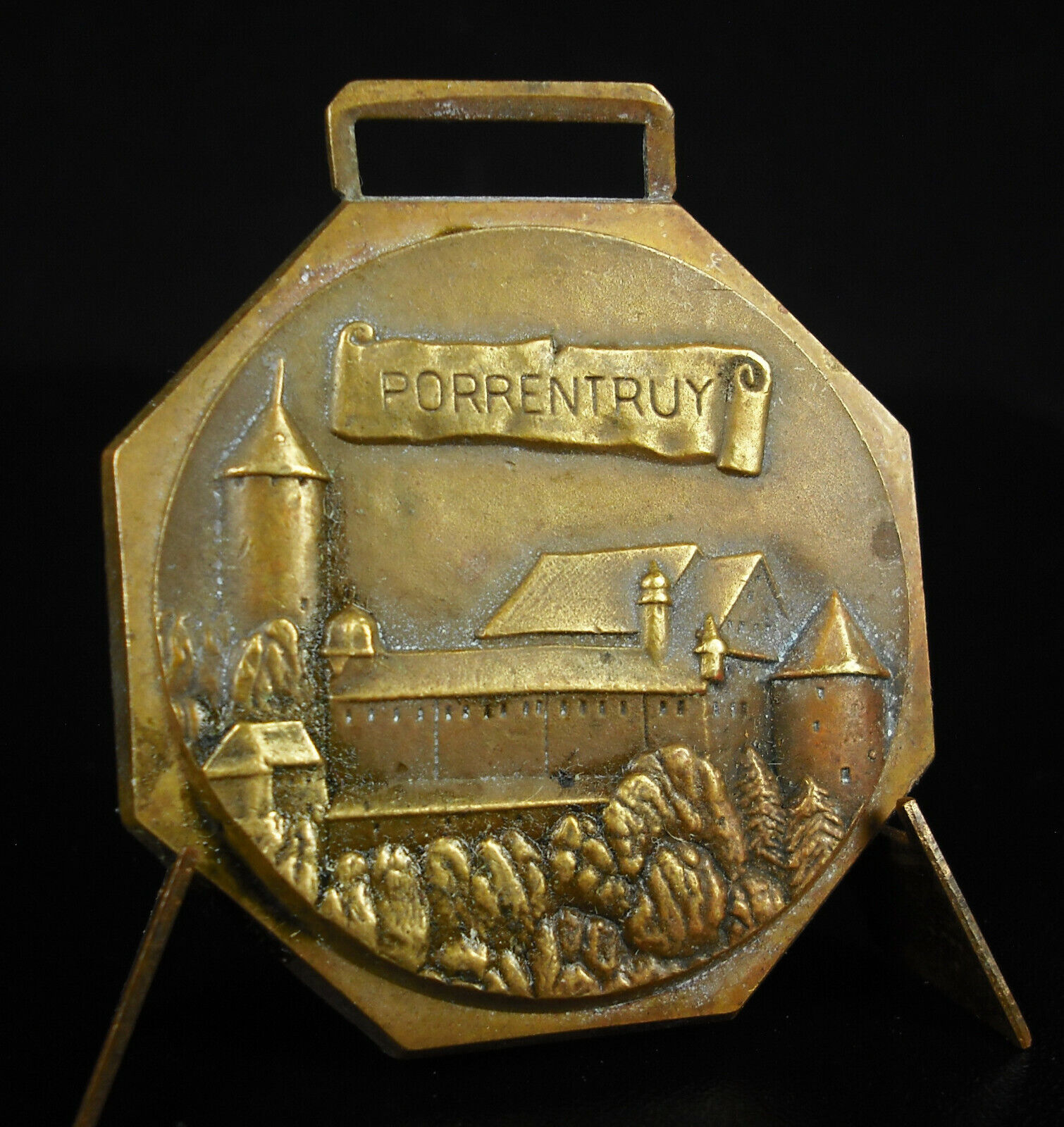 Medal Common Switzerland Porrentruy Canton Of jura View Of Castle - Medal - Picture 3 of 3