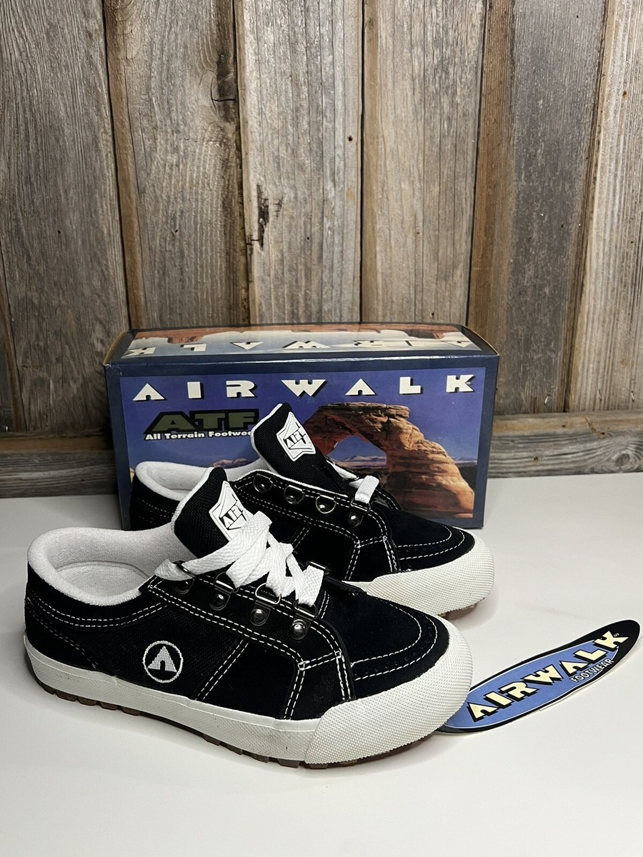 Vintage NOS NIB 90’s Airwalk ATF shoes men SZ Black Yukon Low NEW RARE