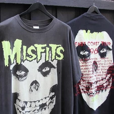 Reprint Misfits band 90s horror Graphic Black T shirt Unisex classic tee NH8827