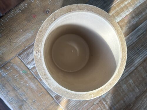 THE PAMPERED CHEF FAMILY HERITAGE BLUE GLAZED STONEWARE CROCK W/LINER - Picture 3 of 4