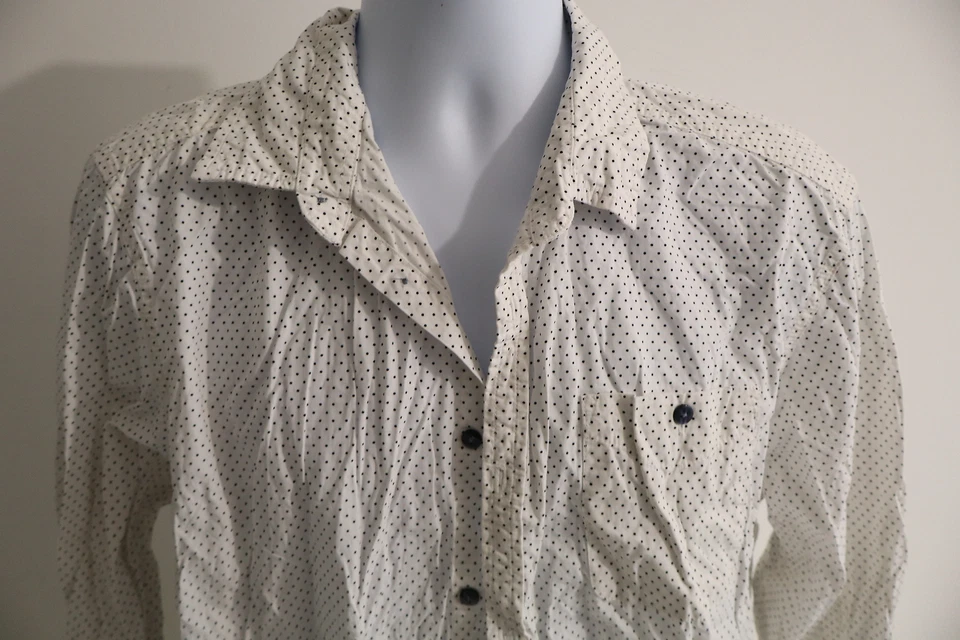 Camisa Twisted Soul Edición Deluxe Blanca Lunares XL Hombre Manga Larga Foto 2 de 4