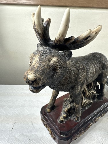 Vintage Moose Statue, 12 1/4 Inches Tall - Picture 2 of 15