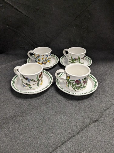 Portmeirion Botanic Garden 4 Mugs And Saucers Old Mark