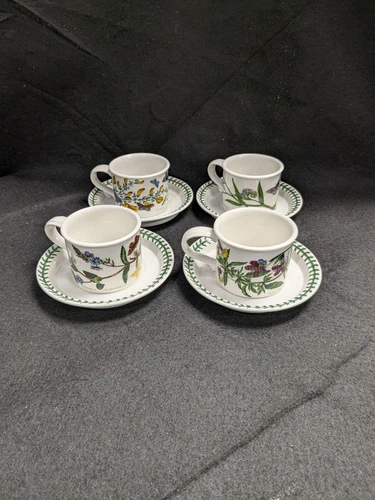 Portmeirion Botanic Garden 4 Mugs And Saucers Old Mark