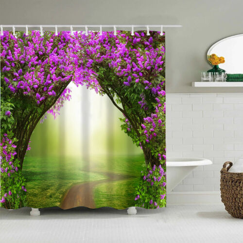 Forest Creek Shower Curtain Waterproof Bathroom Bathtub Curtains w/12Hooks Gifts - Bild 11 von 46