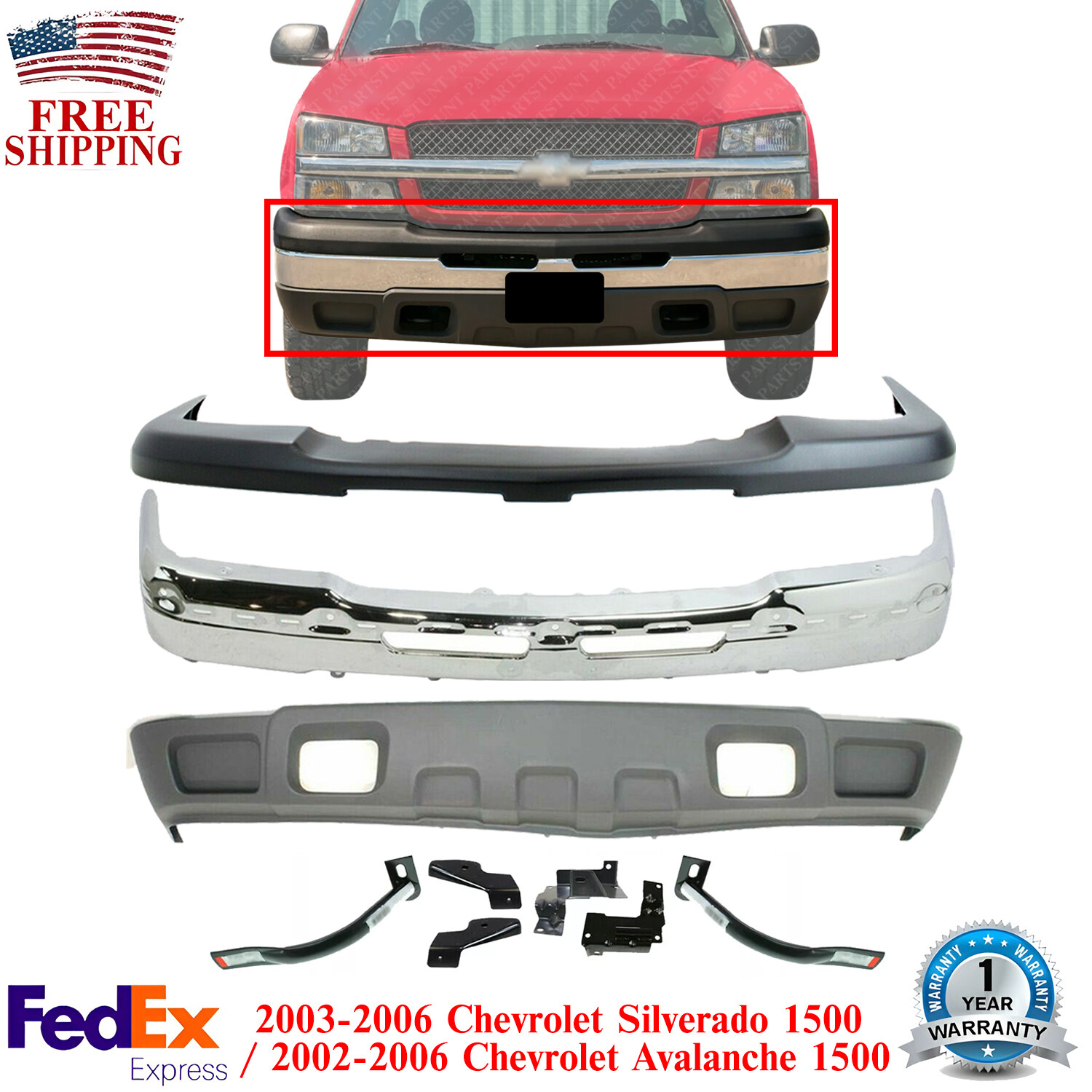 Chrome Steel Set Of 9 For 2003-2006 Chevrolet Silverado 1500