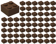 ☀️50x NEW LEGO 2x2 DARK BROWN Bricks (# 3003) BULK Parts City Building