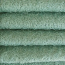 1/4 yd 300S/CM Teal INTERCAL 1/2" Ultra-Sparse Curly Matted Mohair Plush Fabric