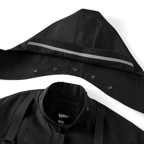Niepce Streetwear Unisex Techwear Windbreaker Jackets Tactical Coat with Hoodie - Picture 9 of 11