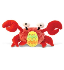 DolliBu Super Soft Cute Red Crab with Yellow Easter Egg Plush Toy - 12 Inches