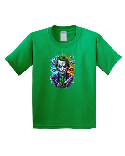 Funny Horror Eyes Joker Kid's Short Sleeve t-Shirt USA New Graphic New Gift Tee - Picture 11 of 14