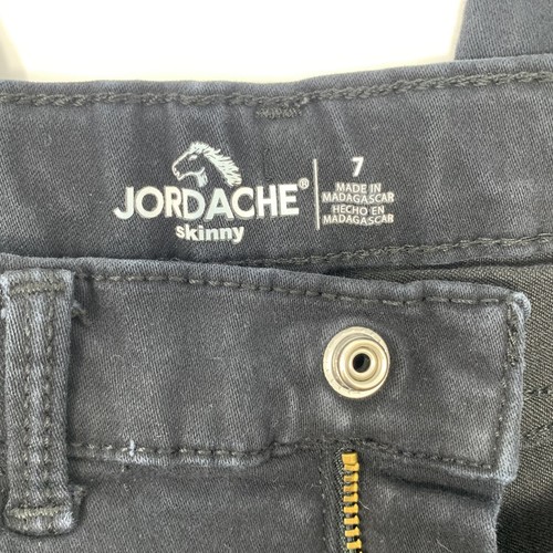 Jordache Black Skinny Stretch Girl's Jeans Size 7 - Picture 6 of 9