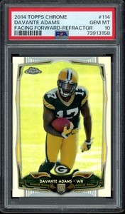 2014 Topps Chrome #114 Davante Adams Refractor PSA 10 Rookie RC PSA 10 GEM MINT