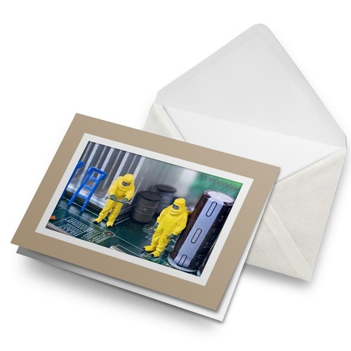 Greetings Card (Biege) - Computer Technician Geek PC Repairs #16829
