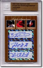 Brandon Wood * Hank Conger * Nick ADENHART * Autograph Rookie Auto BGS #/10