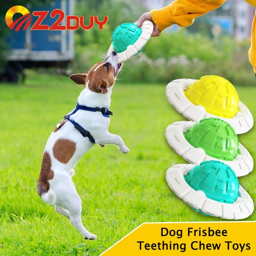 Dog Frisbee Toys Interactive For Medium Large Breed Puppy Teething Chew
