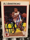 BJ ARMSTRONG CHICAGO BULLS AUTOGRAPHED 1991 NBA CARD #26