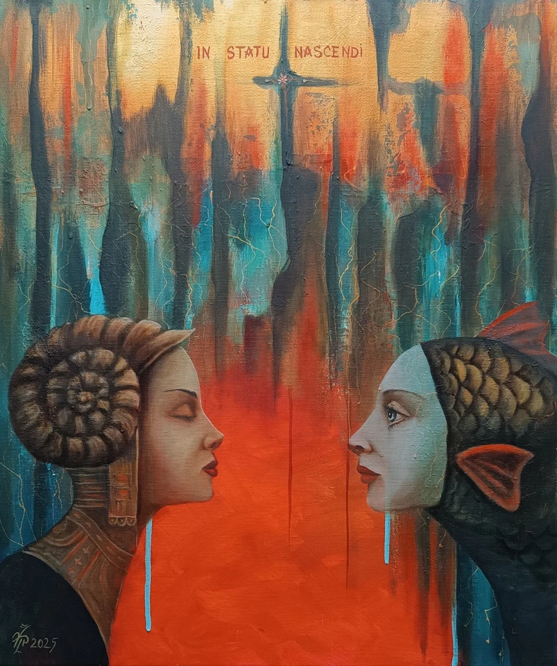 原版绘画油画帆布 CONTEMPORARY ART 超现实主义 Pronkin 2025 INSTATU 著 — 第 4/4 张图片