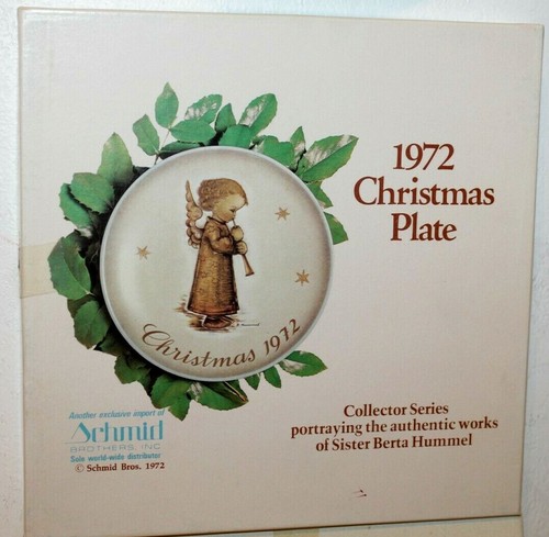 Hummel Limited Ed. Angel Christmas Plate by Schmid Bros. NEW 1972 in Box - Picture 4 of 12