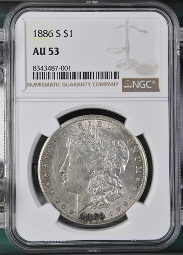 1886-S Morgan Dollar NGC Certified AU53