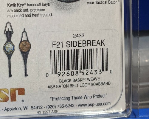 ASP Baton Belt Loop F21 Sidebreak Side Break Scabbard Holder Pouch 21 Inch - Picture 3 of 8