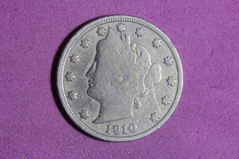Estate Find 1910 - LIBERTY V NICKEL W/CENTS!!!  #K46804