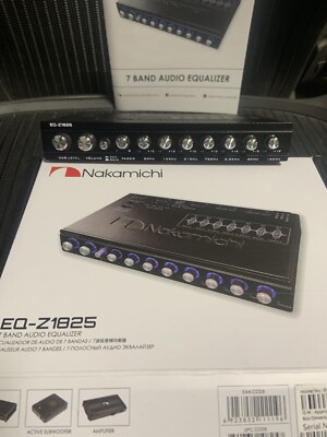 Nakamichi EQ-Z1825 Car Audio EQ 7 Band Equalizer W/ Sub Crossover