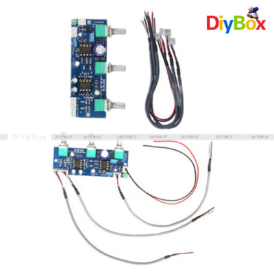 DC 12-24V NE5532 Low-pass Filter Stereo Subwoofer Preamp Amplifier With Cables