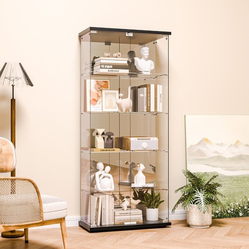 Glasvitrine Kuriositätenschränke Vintage Vitrine Trophäe Antik Vitrine 4 Einlegeböden - Bild 90 von 97