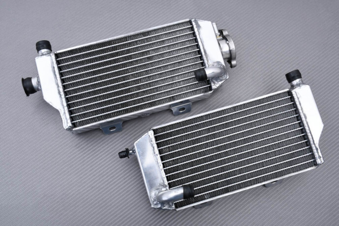 Radiateur HONDA CR500R racing droit gauche en aluminium brossé haute performance 1990-2001