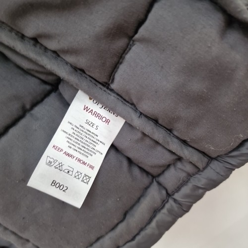MENS VOI JEANS DESIGNER QUILTED PADDED JACKET STYLE WARRIOR DARK BLUE SIZE S A11 - Picture 10 of 11